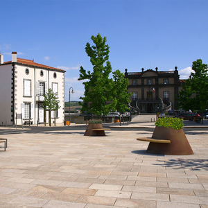 panca pubblica / moderna / in legno esotico / in lamiera d'acciaio