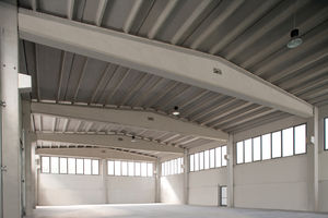 trave in cemento precompresso / a I / a doppia pendenza / per coperture a doppia pendenza