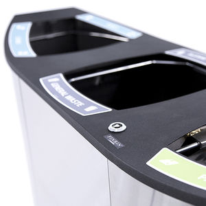 pattumiera pubblica / in acciaio inox / in acciaio galvanizzato / per raccolta differenziata