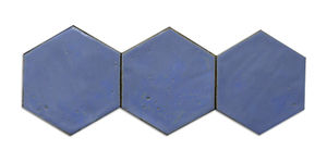 piastrella esagonale da parete / nera / blu / fatta a mano