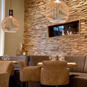 rivestimento murale in teak / per uso residenziale / professionale / a rilievo
