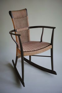 sedia classica / con braccioli / a bascula / in legno