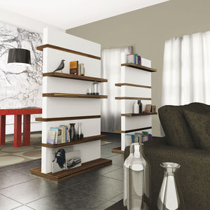 scaffale moderno / in legno / in MDF laccato / per ufficio