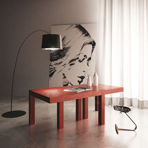 tavolo da pranzo design originale / in legno laccato / rettangolare / per hotel
