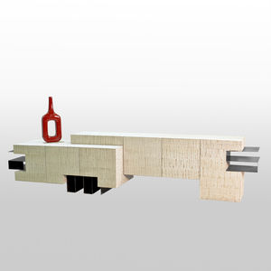 mobile TV moderno / lowboard / in legno / in metallo