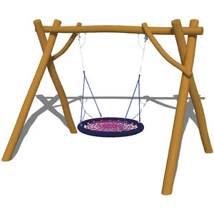 altalena in acciaio inossidabile / in legno / per parco giochi