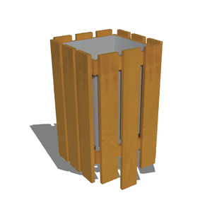 pattumiera pubblica / in legno / per parco giochi / per spazi pubblici