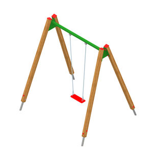altalena in acciaio galvanizzato / in legno / in plastica / per parco giochi
