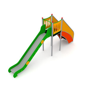 scivolo dritto / per parco giochi / in acciaio inossidabile