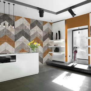 rivestimento murale in vinile / per uso professionale / a motivo stampato / aspetto legno