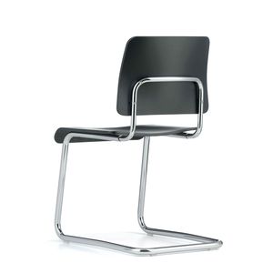 sedia visitatore design Bauhaus / imbottita / con braccioli / cantilever
