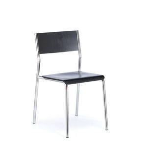 sedia visitatore design Bauhaus / impilabile / imbottita / con braccioli