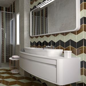 rivestimento murale in ceramica / per uso residenziale / contract / lucido