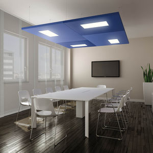 pannello acustico per soffitto / in metallo / decorativo / colorato