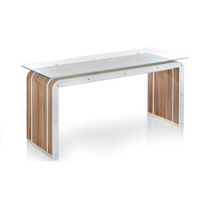 tavolo design originale / in vetro / in cartone / in acciaio