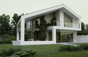 casa prefabbricata / moderna / con struttura in legno / in legno