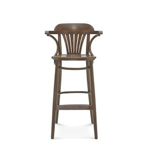 sedia alta classica / in legno / per ristorante