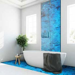 pannello in vetro temprato / decorato / per interni / con motivo stampato