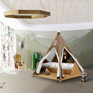 letto standard / singolo / design originale / in legno