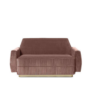 divano moderno / in velluto / in ottone / per uso contract