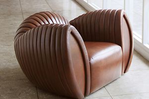 poltrona classica / in pelle / club