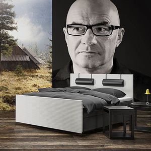 testiera per letto matrimoniale / moderna / in tessuto / imbottita