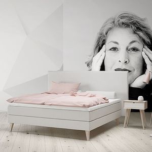 testiera per letto matrimoniale / moderna / in tessuto / imbottita