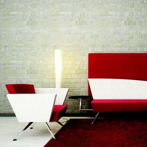 poltrona visitatore moderna / in tessuto / in metallo verniciato / di privacy