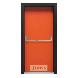 porta da interni / battente / in acciaio / in laminato