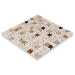 mosaico da interno / da parete / in vetro / in marmo