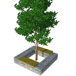 griglia per alberi in acciaio / in acciaio galvanizzato / in pietra / quadrata