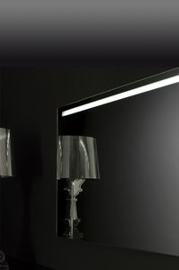 specchio a muro / moderno / rettangolare / luminoso LED