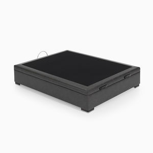 letto matrimoniale / moderno / imbottito / con base contenitore