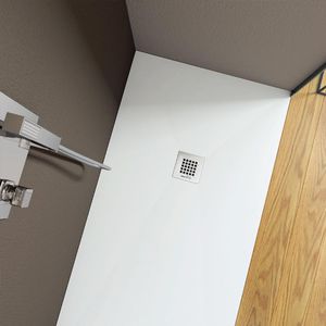 piatto doccia rettangolare / in Solid Surface / in acciaio inox / antiscivolo