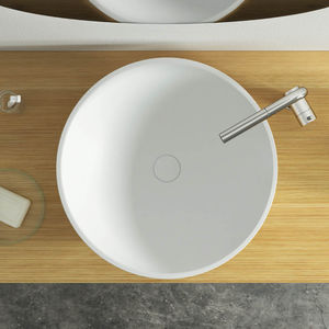 lavabo da appoggio / tondo / in ceramica / moderno