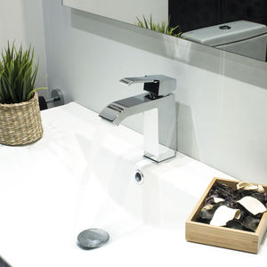 miscelatore per lavabo / in ottone cromato / da bagno / 1 foro