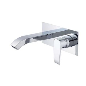 miscelatore per lavabo / da incasso / in ottone cromato / da bagno