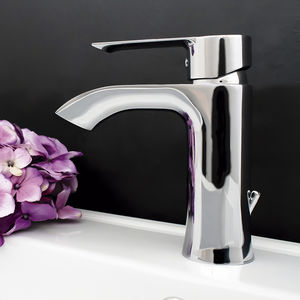 miscelatore per lavabo / in ottone cromato / da bagno / 1 foro