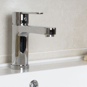 miscelatore per lavabo / in ottone cromato / da bagno / 1 foro
