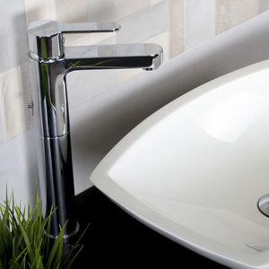 miscelatore per lavabo / in ottone cromato / da bagno / 1 foro
