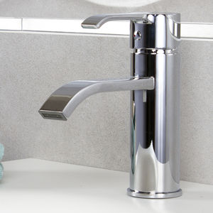miscelatore per lavabo / in ottone cromato / da bagno / 1 foro