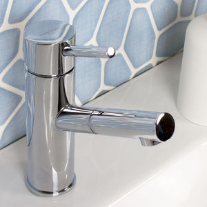 miscelatore per lavabo / in ottone cromato / da bagno / 1 foro