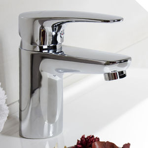 miscelatore per lavabo / in ottone cromato / da bagno / 1 foro