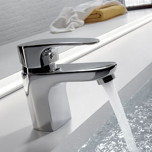 miscelatore per lavabo / in ottone cromato / da bagno / 1 foro