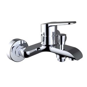 miscelatore da doccia / per vasca / da parete / in ottone cromato