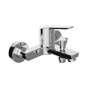 miscelatore da doccia / per vasca / da parete / in ottone cromato