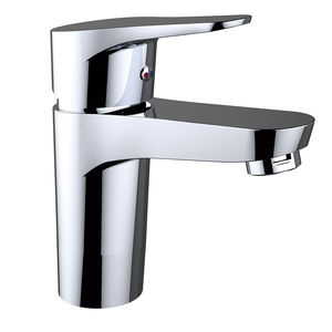 miscelatore per lavabo / in ottone cromato / da bagno / 1 foro