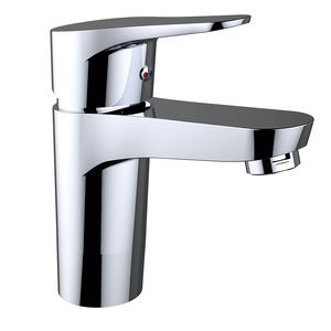 miscelatore per lavabo / in ottone cromato / da bagno / 1 foro