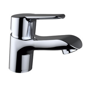 miscelatore per lavabo / in ottone cromato / da bagno / 1 foro
