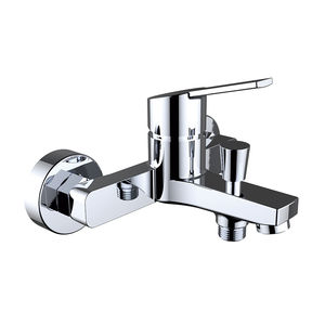 miscelatore per vasca / da parete / in ottone cromato / da bagno